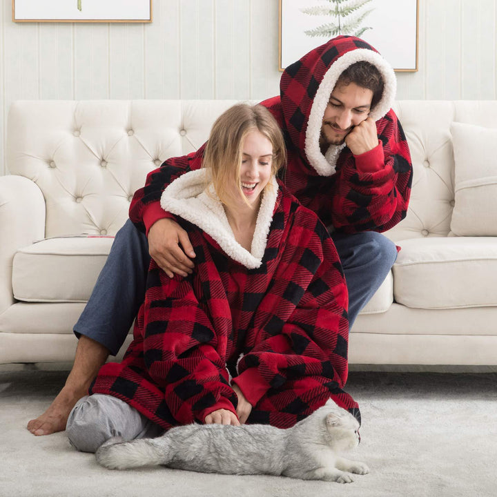 Uniseks thermische fleece hoodie Noah, oversized pasvorm voor optimaal comfort en warmte, ideaal voor winter.