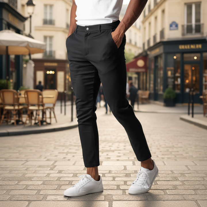 Mika heren chino broek in rechte pasvorm; stijlvol & comfortabel voor casual en zakelijke gelegenheden.