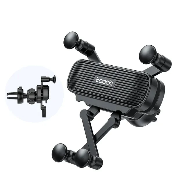 Veilige smartphonehouder voor auto, universele ventilatiebevestiging, onmisbaar accessoire.