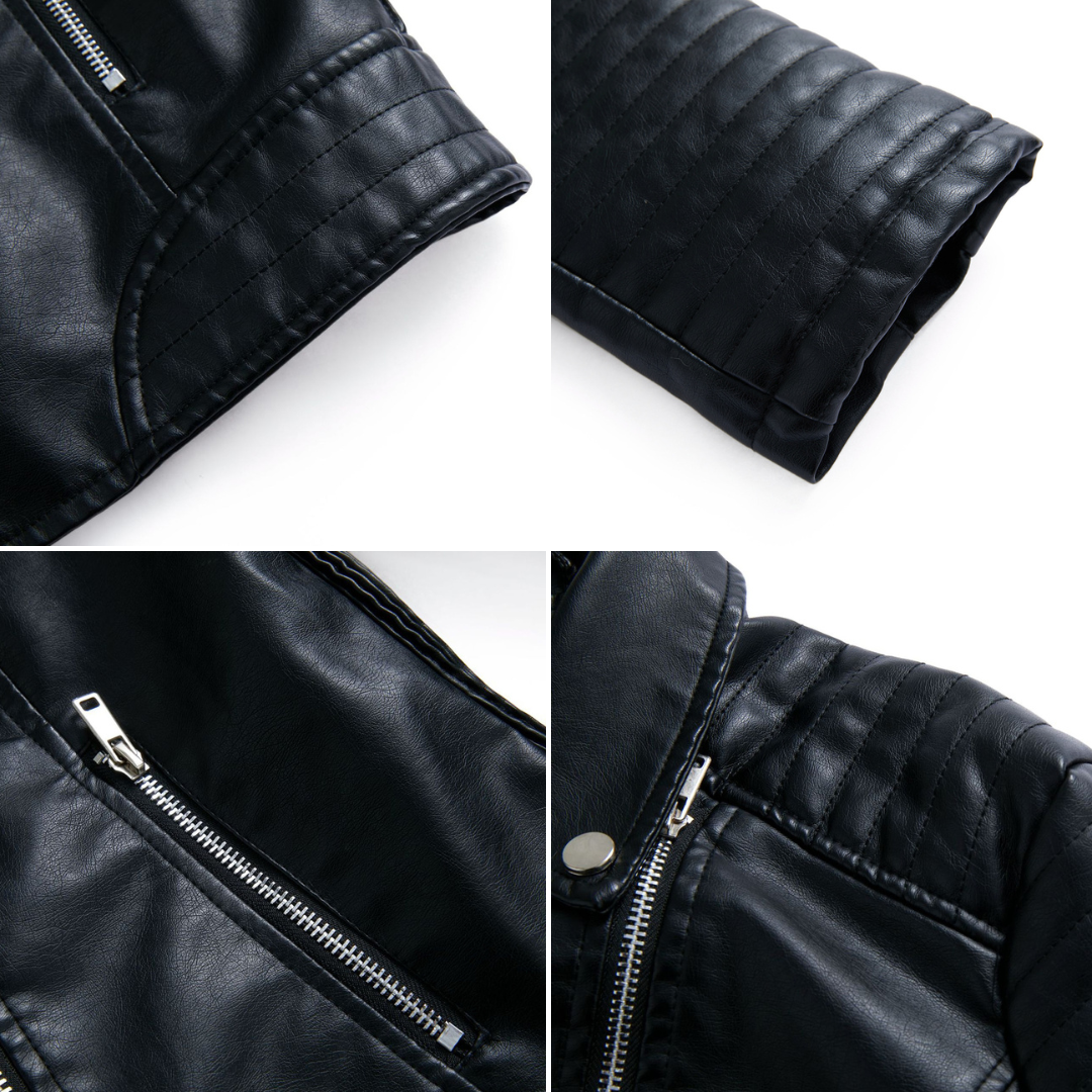 Stijlvolle leren jas voor dames; moderne snit, veelzijdig te combineren. Trendy jack voor zowel casual als chic.