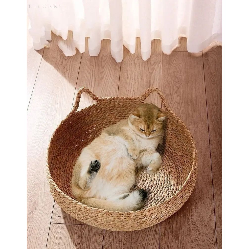 Pluche anti-stress kattenbed, zachte slaapplek voor ontspanning en comfort, geschikt voor elke kat.