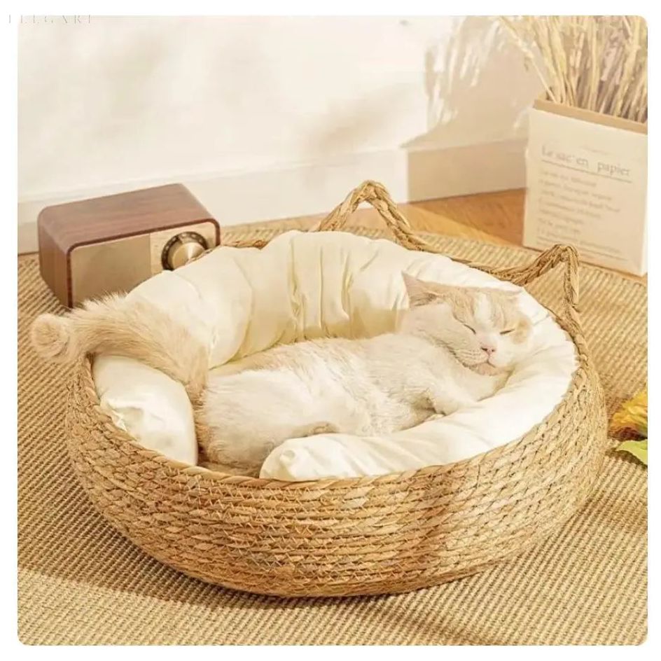 Superzacht pluche kattenbed voor diepe ontspanning en ultiem comfort van je kat. Anti-stress slaapplek.