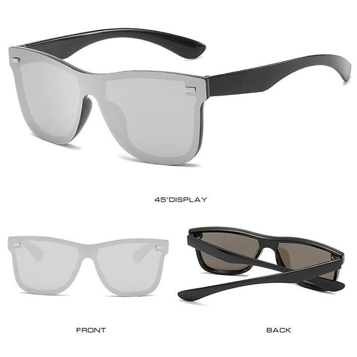 Oogbescherming en stijl: randloze UV400 zonnebril, perfect voor elke unisex look.