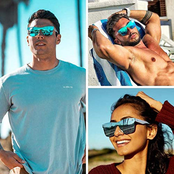 Lichte randloze zonnebril, unisex, met UV400, comfortabel en stijlvol voor elke outfit.