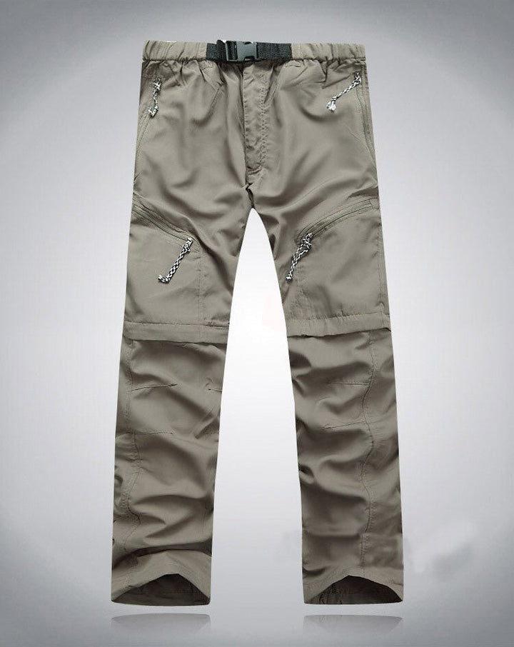 Praktische heren afritsbroek in zwart, ideaal als wandelbroek of korte broek voor avonturiers.