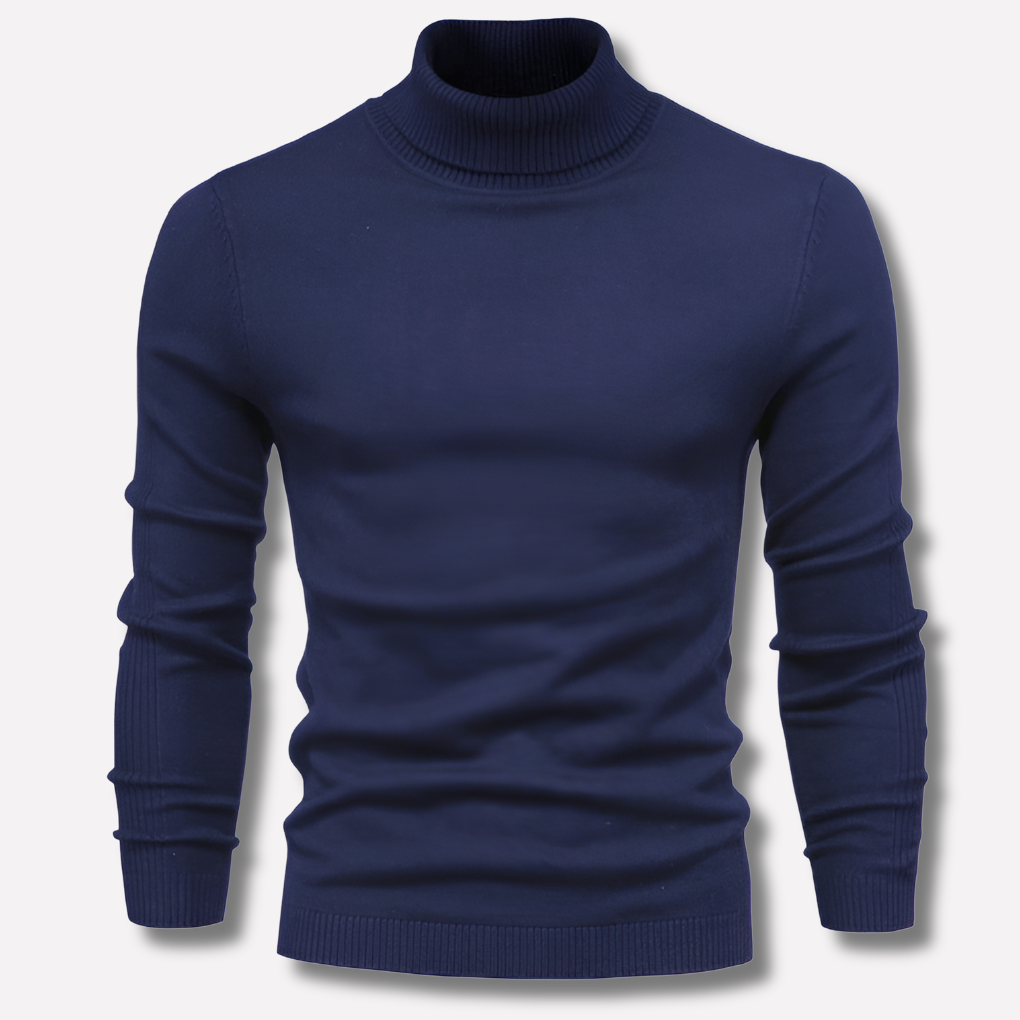 Comfortabele heren coltrui met zachte stof, perfect als warme laag voor casual winterstijl.