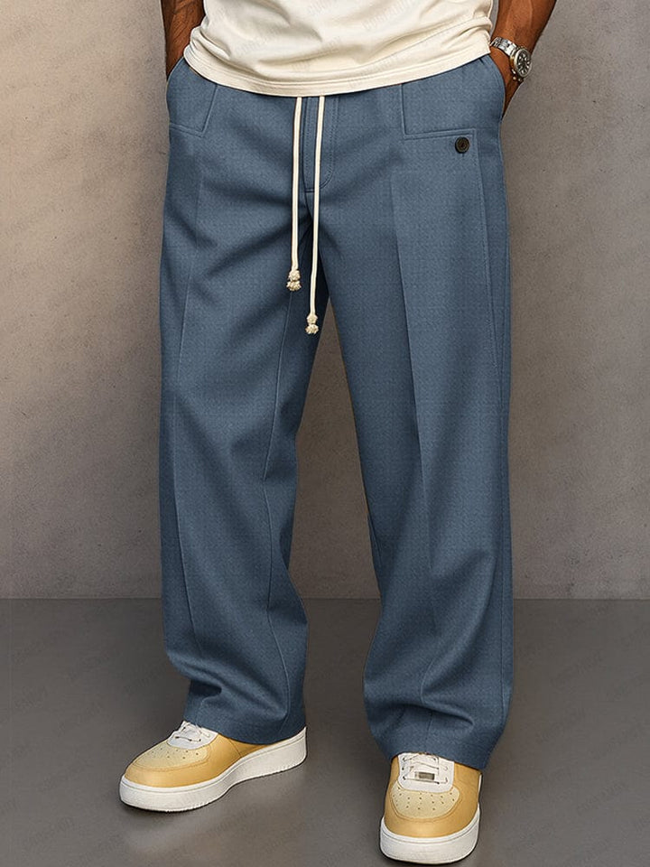 Zachte heren comfortbroek met modern design; combineert casual gemak met een nette uitstraling.