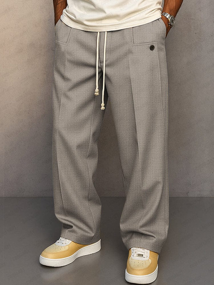 Heren joggingbroek met elastische koordtaille, biedt ultiem comfort en een modieuze look.