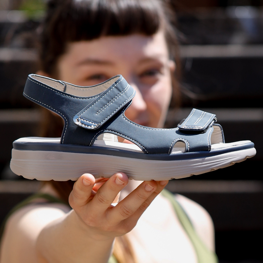 Dames orthopedische sandalen Celina voor hallux valgus, met comfortabele voetondersteuning en anti-slip zool.