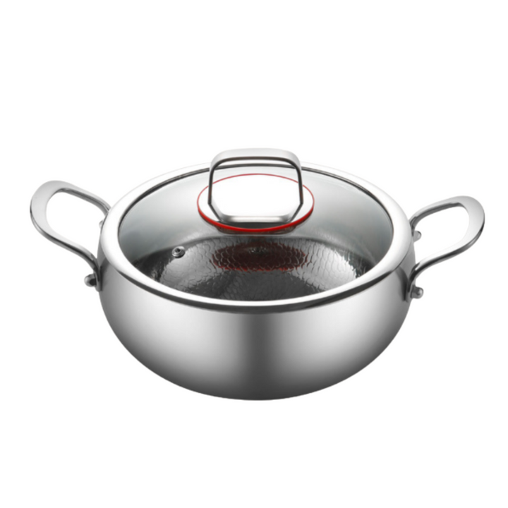 Titanium diepe braadpan voor gezond koken op inductie. Duurzaam, veilig kookgerei voor heerlijke maaltijden.