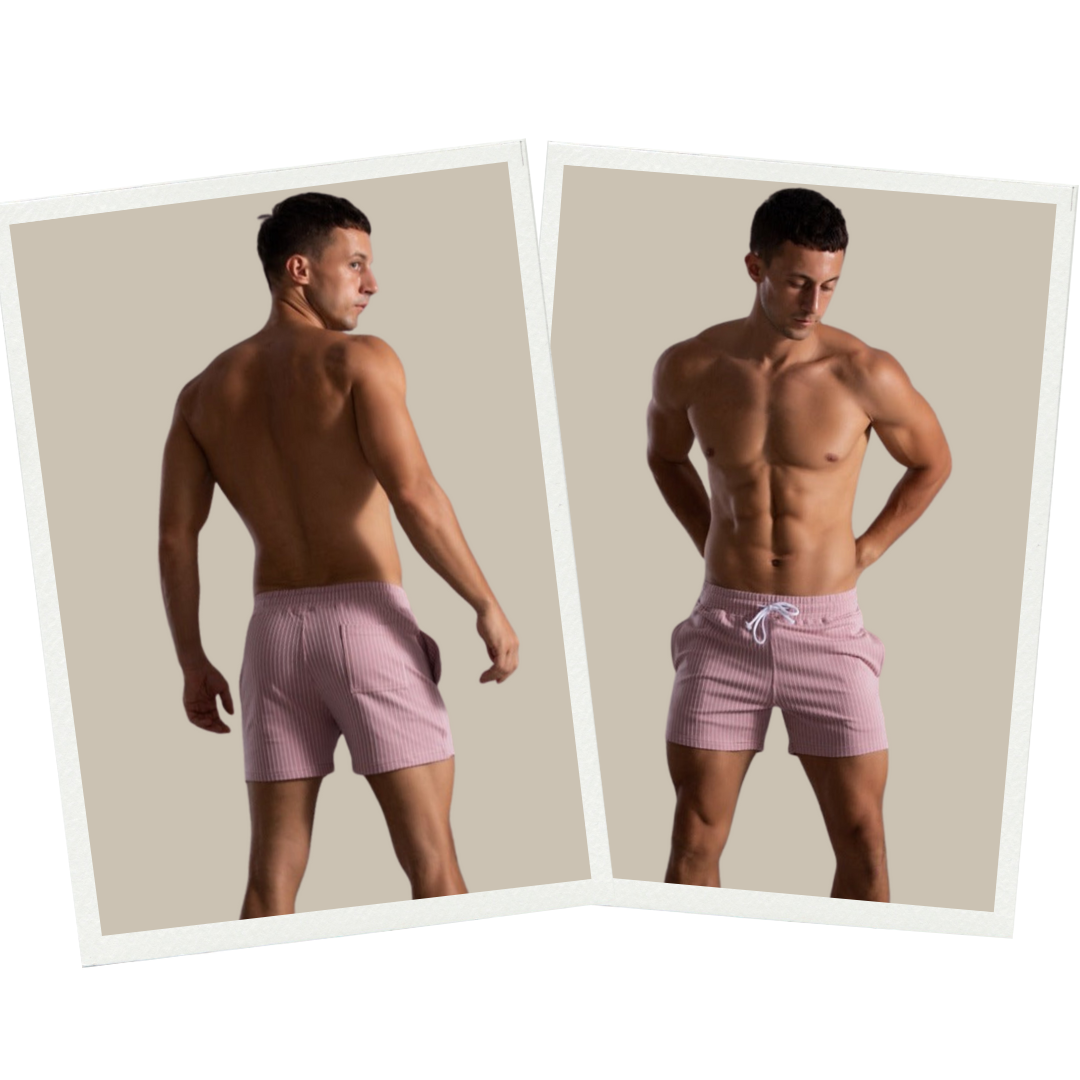 Slim fit heren short voor fitness en actieve kleding, biedt stretch en comfort tijdens trainingen.