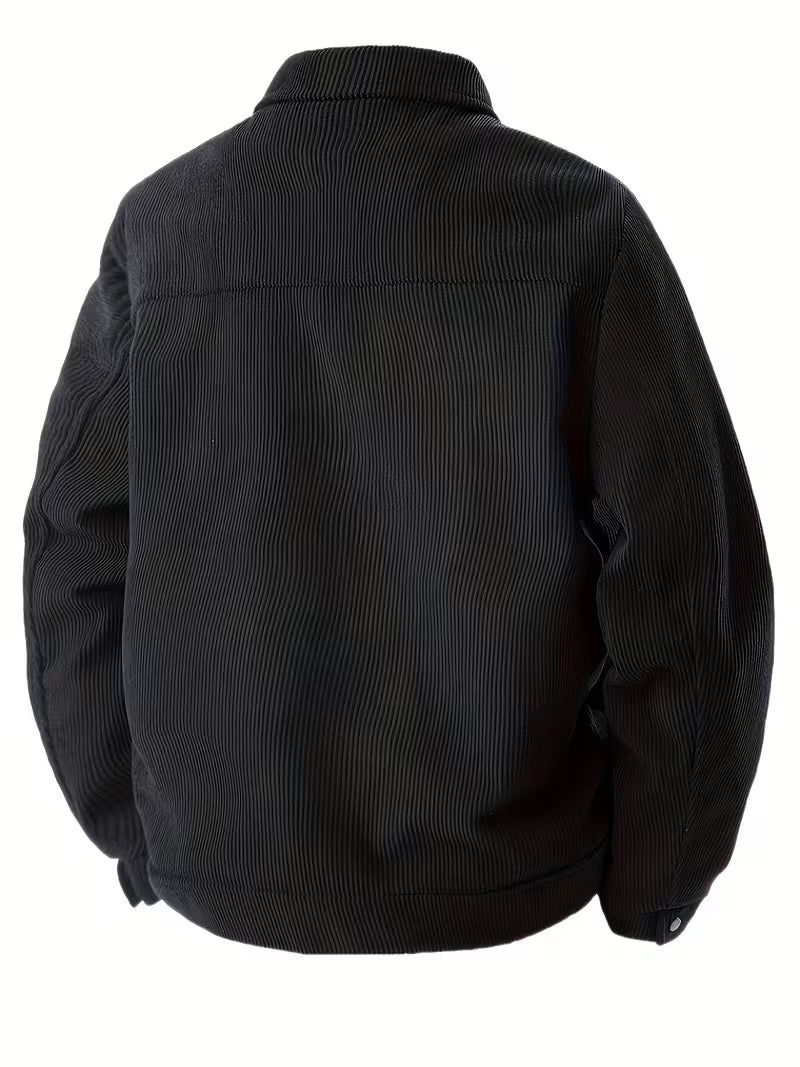 Casual zwarte mannen truckerjack, veelzijdige bovenkleding voor dagelijks gebruik en herenmode.
