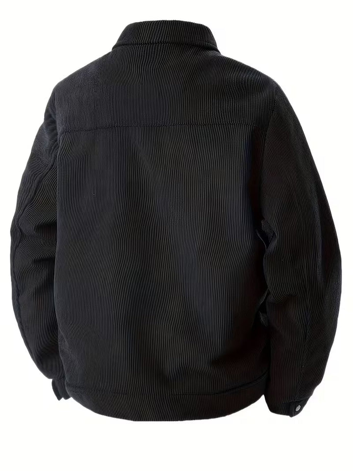 Casual zwarte mannen truckerjack, veelzijdige bovenkleding voor dagelijks gebruik en herenmode.