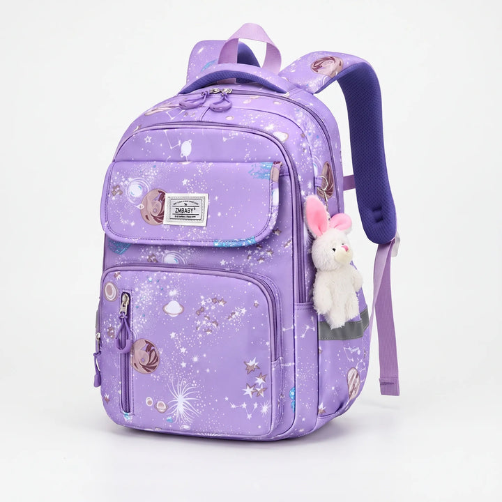 Unisex kinder schoolrugzak met gedetailleerde ruimteprint; perfect cadeau met veel opbergruimte voor schoolspullen.