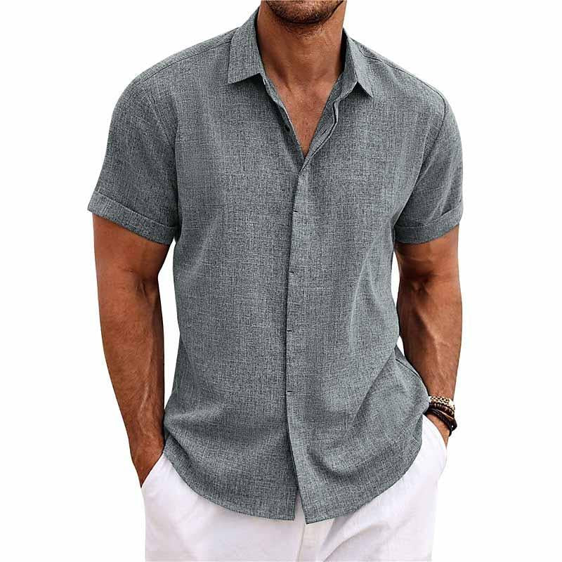 Stijlvol casual heren overhemd, perfect voor zomerse uitjes of relaxte dagen. Modieuze herenkleding.