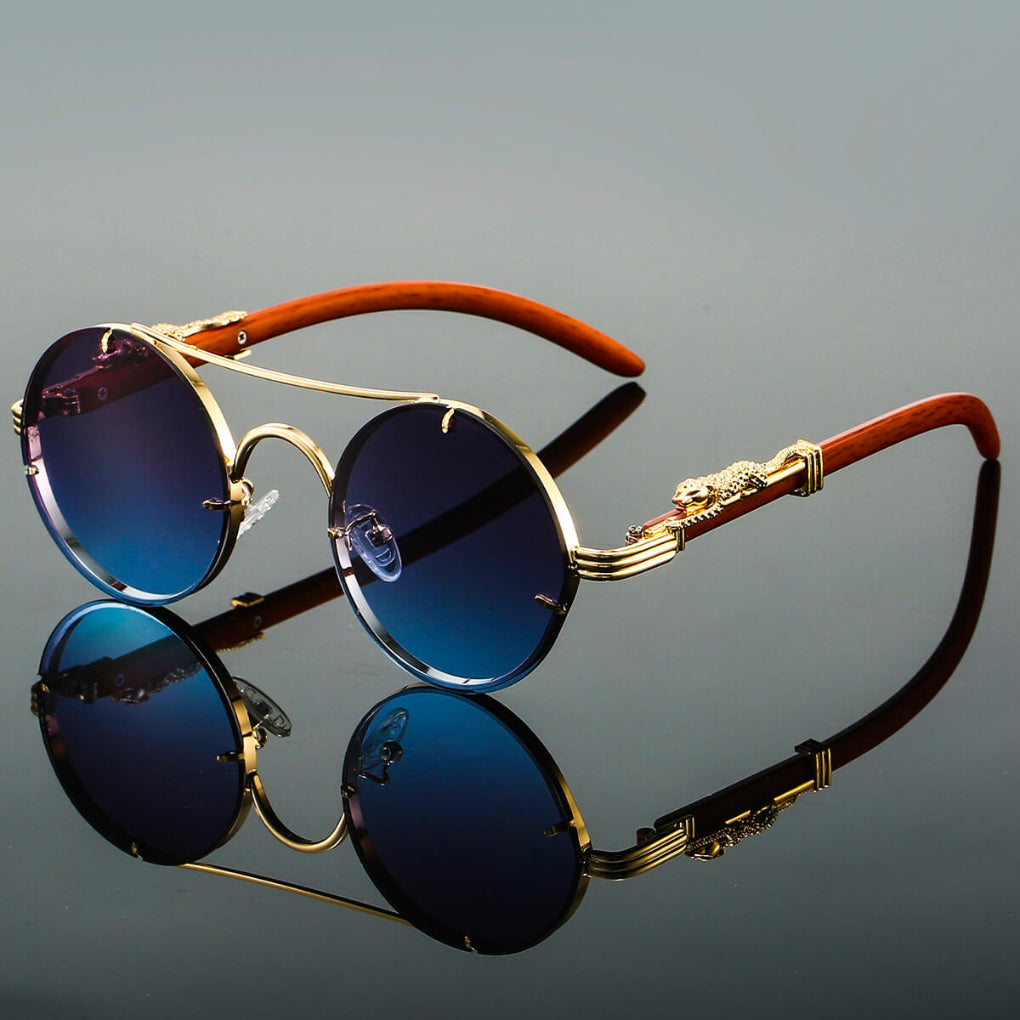 Unisex retro zonnebril met ovaal metalen montuur; tijdloze stijl voor elke modebewuste drager.