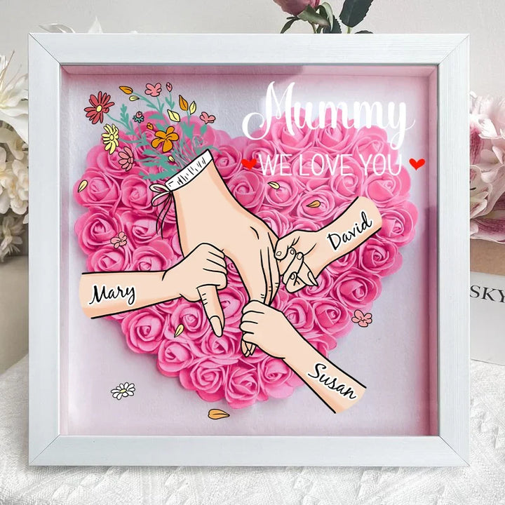 Unieke naamcadeau lijst met bloemen, ideaal voor interieurdecoratie. Verras mama met iets persoonlijks.