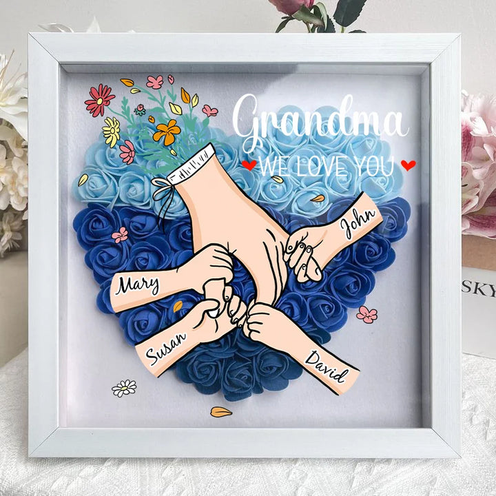 Decoratieve naamcadeau bloemenlijst voor mama. Een uniek geschenk voor verjaardag of jubileum.