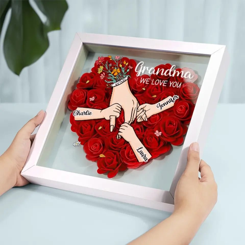 Naamcadeau bloemenlijst, uniek en handgemaakt. Ideaal voor mama's verjaardag of als woondecoratie.