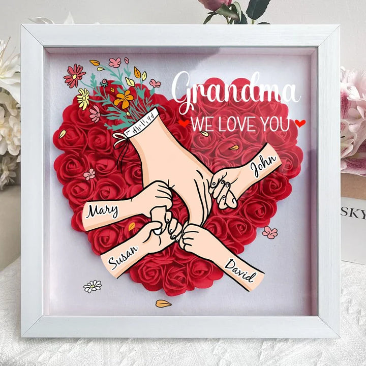 Gepersonaliseerde bloemenlijst met naam. Perfect moederdag cadeau voor mama, unieke interieurdecoratie.