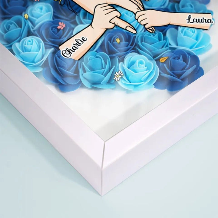 Moederdag cadeau: Bloemenlijst, gepersonaliseerd met naam. Elegant en een warm welkom in huis.