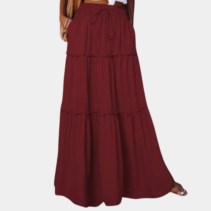 Lange elegante damesrok met een vloeiende pasvorm, een modieuze maxi rok voor elke vrouw.