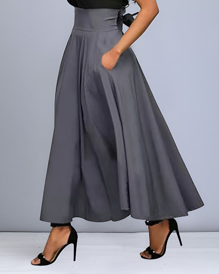 Comfortabele lange rok met hoge taille voor de moderne vrouw, in een tijdloos design.
