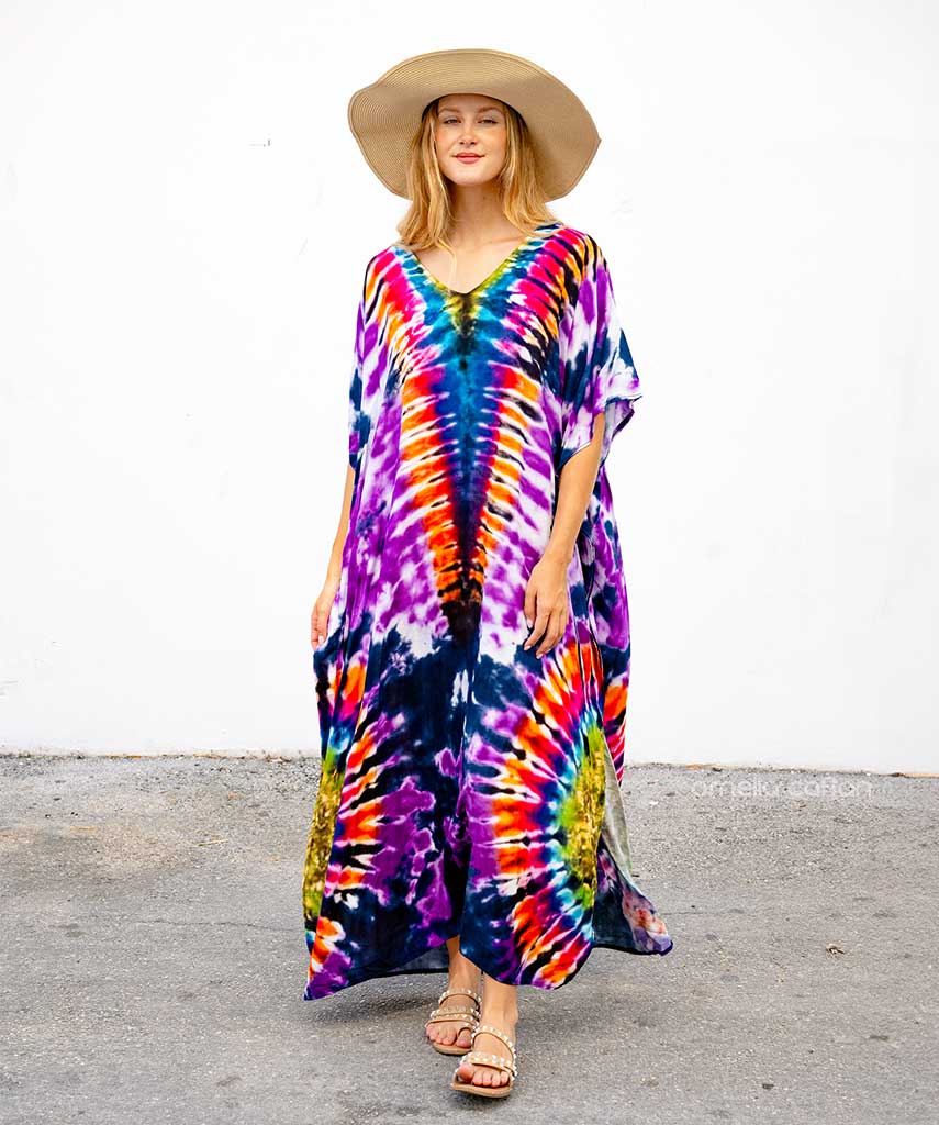 Zomerjurk Salve in damesmode, lange jurk met bloemenprint en Hawaiiaanse stijl voor elk zomeravontuur.