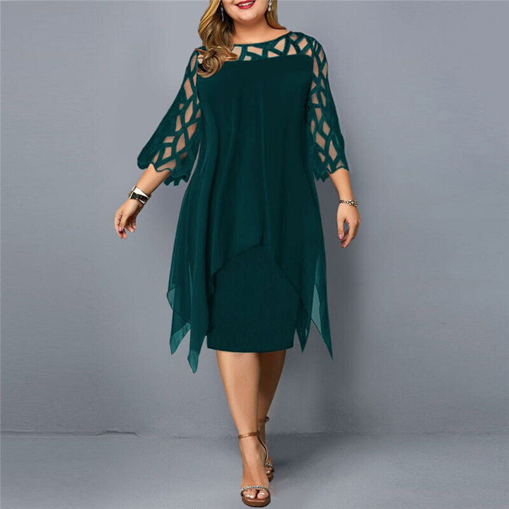 Zachte, comfortabele oversized midi jurk voor dames. Een trendy en veelzijdige keuze.