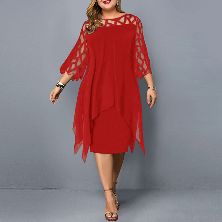 Prachtige dames midi jurk met losse, oversized pasvorm. Comfortabel en stijlvol voor elk seizoen.