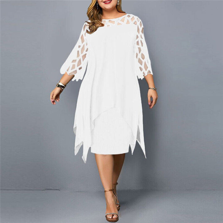 Oversized midi jurk voor dames. Een comfortabele, stijlvolle zomerjurk met losse pasvorm.