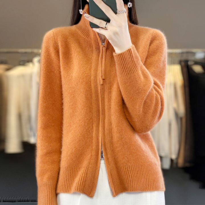 Stijlvol en modieus dames vest, een comfortabele cardigan met rits voor elke gelegenheid en gelaagde looks.
