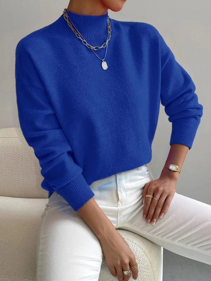 Veelzijdige dames coltrui, perfect voor herfst & winter mode. Elegante trui met hoge hals en tijdloze uitstraling.