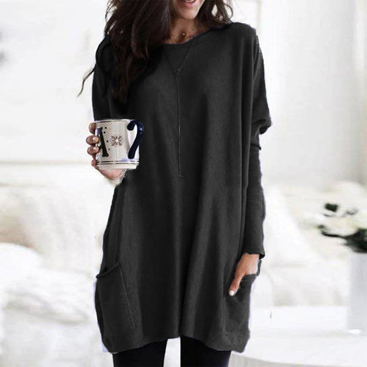 Zachte dames trui met lange mouwen en comfortabele losse pasvorm. Perfect voor elke dag, diverse kleuren.