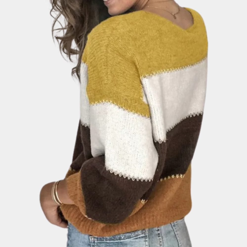 Zachte gestreepte pullover voor dames, ideaal als comfortabele casual dagelijkse kleding.