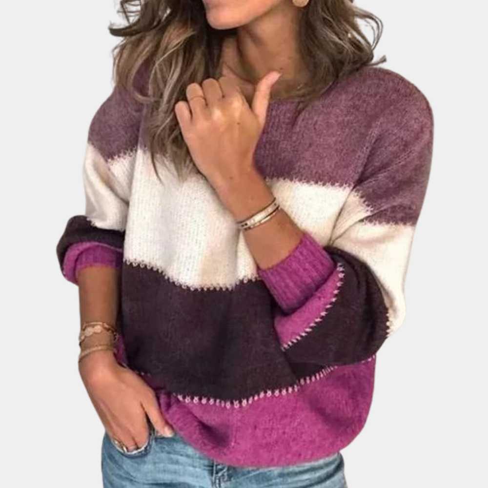 Cosy gestreepte dames pullover, een comfortabele en stijlvolle herfsttrui voor casual chic.