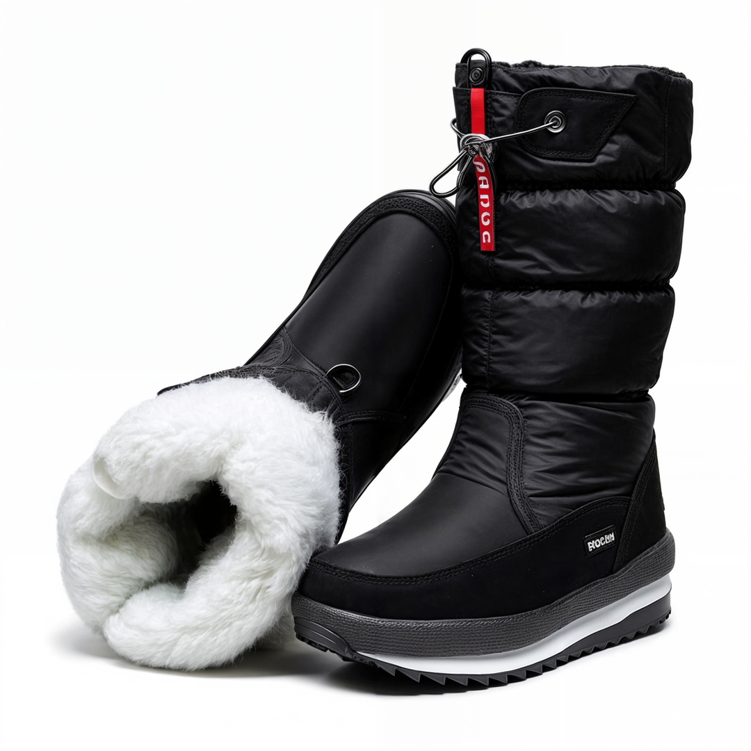 Comfortabele, warme dames winterboots met zachte voering. Ideaal voor koude dagen en sneeuw, houden voeten warm.