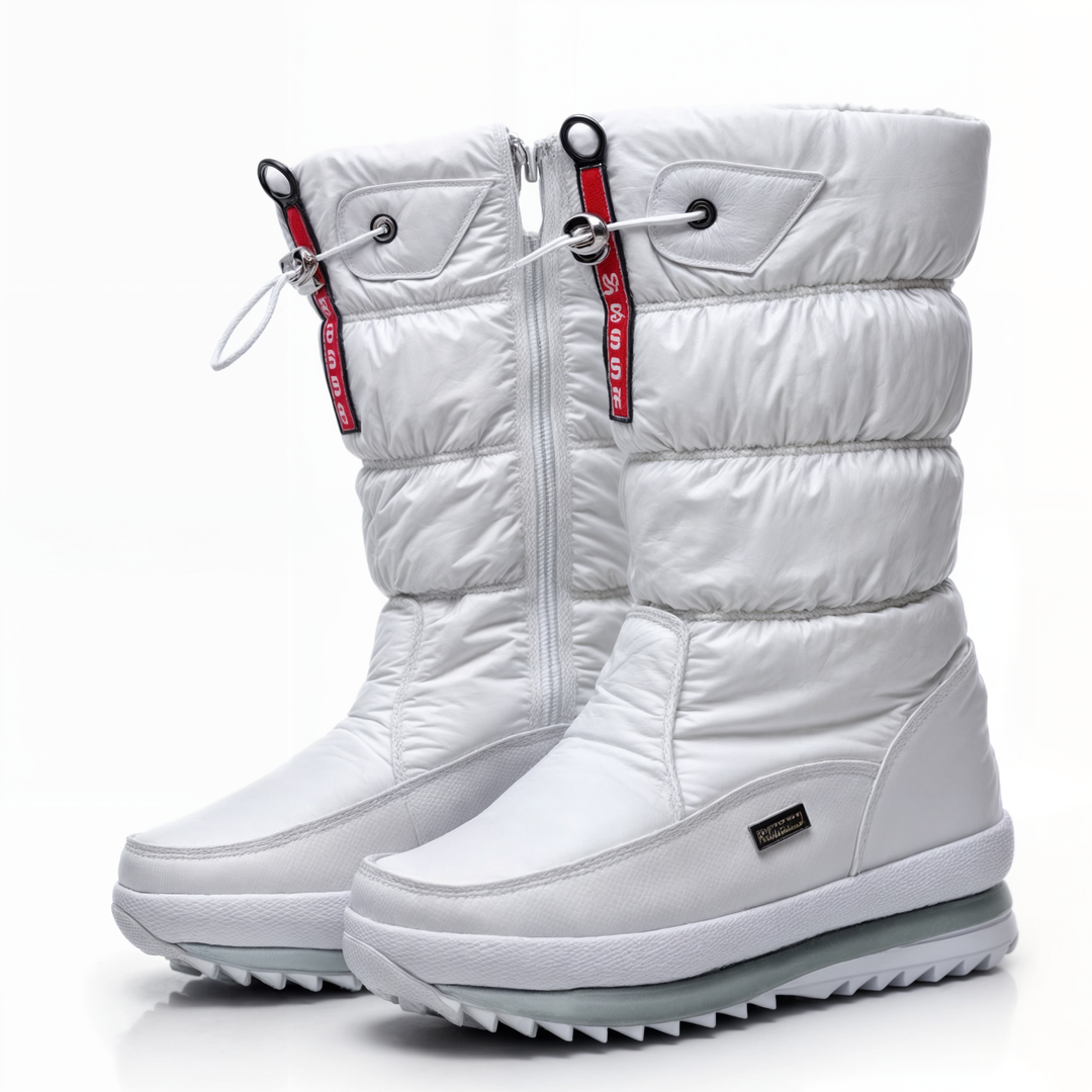 Middenhoge dames winterlaarzen, gevoerd voor extra warmte. Comfortabele en stijlvolle snowboots voor alle weersomstandigheden.
