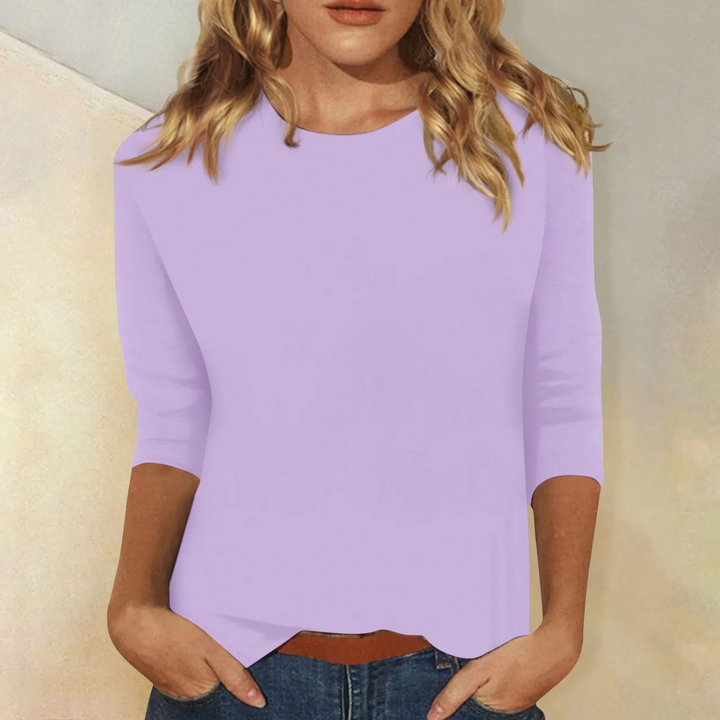 Comfortabel dames shirt Ava met lange mouwen, zachte stof voor een elegante en ontspannen look.