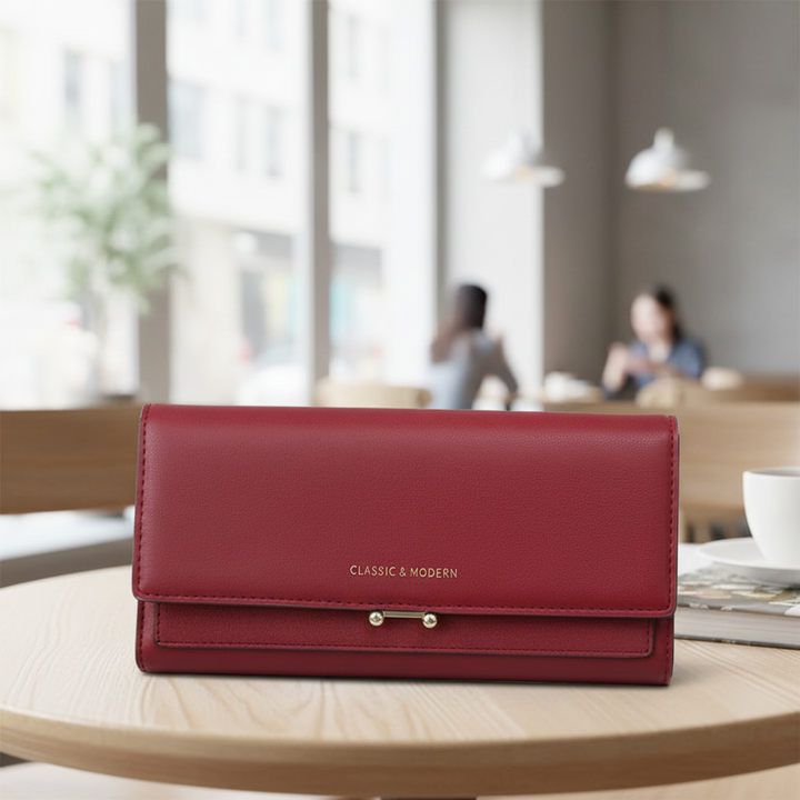 Elegante PU leren damesportemonnee met handig telefoonvak. Ideaal accessoire voor dagelijks gebruik.