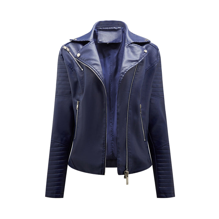 Dames leren jas met perfecte pasvorm. Trendy mode-item voor vrouwen, elegant en comfortabel voor alle gelegenheden.