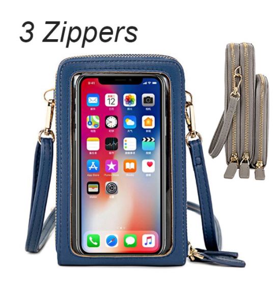 Modieuze PU leren dames handtas met touchscreen functie, compact en functioneel voor elke dag.