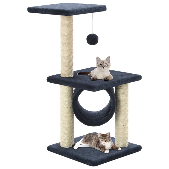 Krabpaal 65cm voor katten met stevig sisal en zachte pluche, een multifunctionele speel- & rustplek.