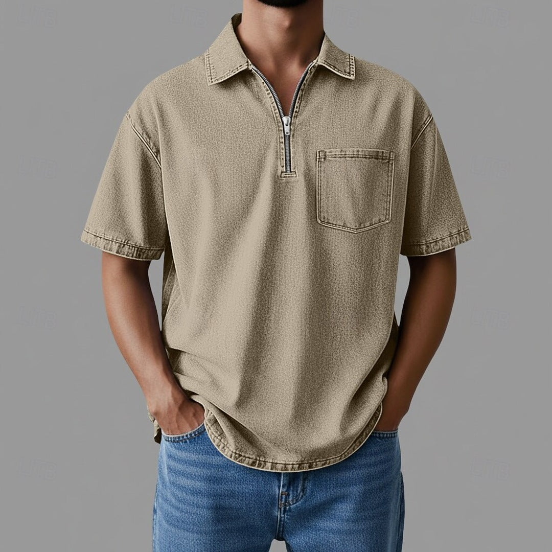 Robuust en tijdloos heren casual shirt, een basic kledingstuk. Comfortabel en veelzijdige herenmode.