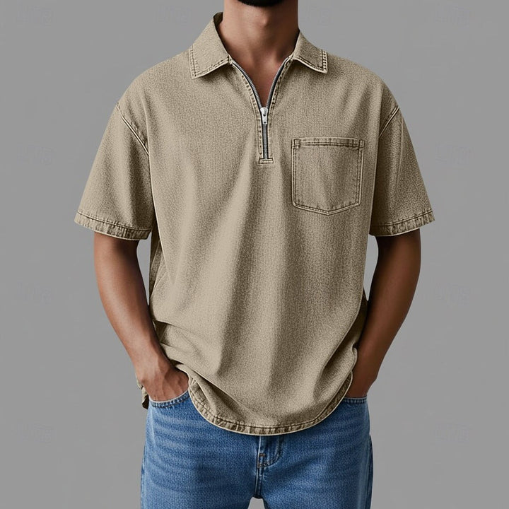 Robuust en tijdloos heren casual shirt, een basic kledingstuk. Comfortabel en veelzijdige herenmode.