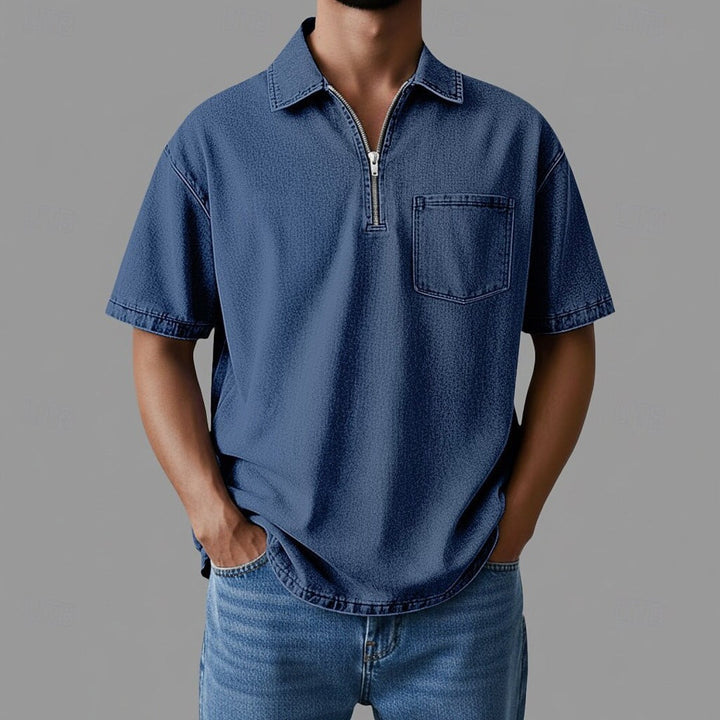 Heren casual shirt, comfortabel en veelzijdig voor elke gelegenheid. Robuust herenmode shirt met borstzak.