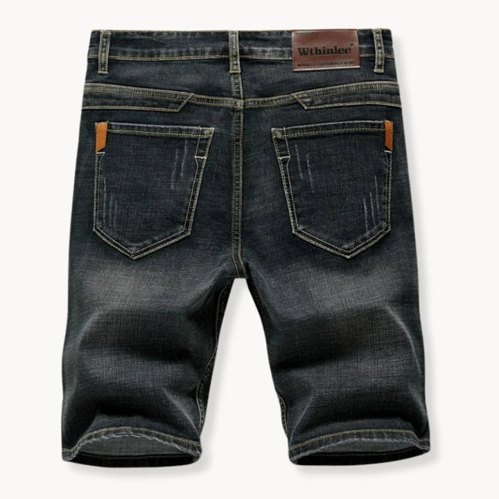 Zachte, comfortabele heren denim shorts, regular fit. Perfecte casual korte broek voor zomer.
