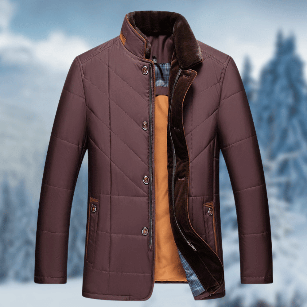 Verfijnde heren winterjas, luxe en warm. Perfecte buitenkleding voor koude dagen, verkrijgbaar in diverse kleuren.