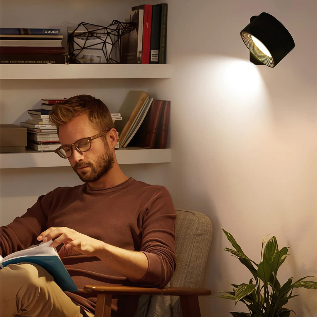 Oplaadbare draadloze design wandlamp met sensor, perfect als moderne binnenverlichting en sfeerlicht thuis.