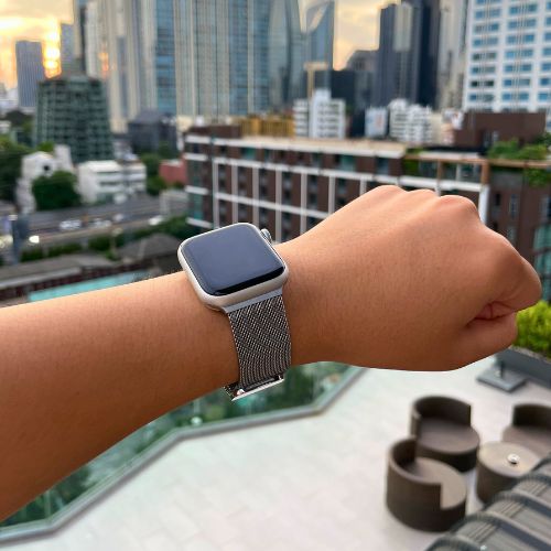 Comfortabel en chique Milanese Apple Watch bandje, roestvrij staal, magnetisch en voor elke dag.